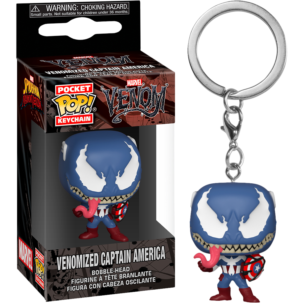 POP Pocket Keychain Venom - Venomized Captain America